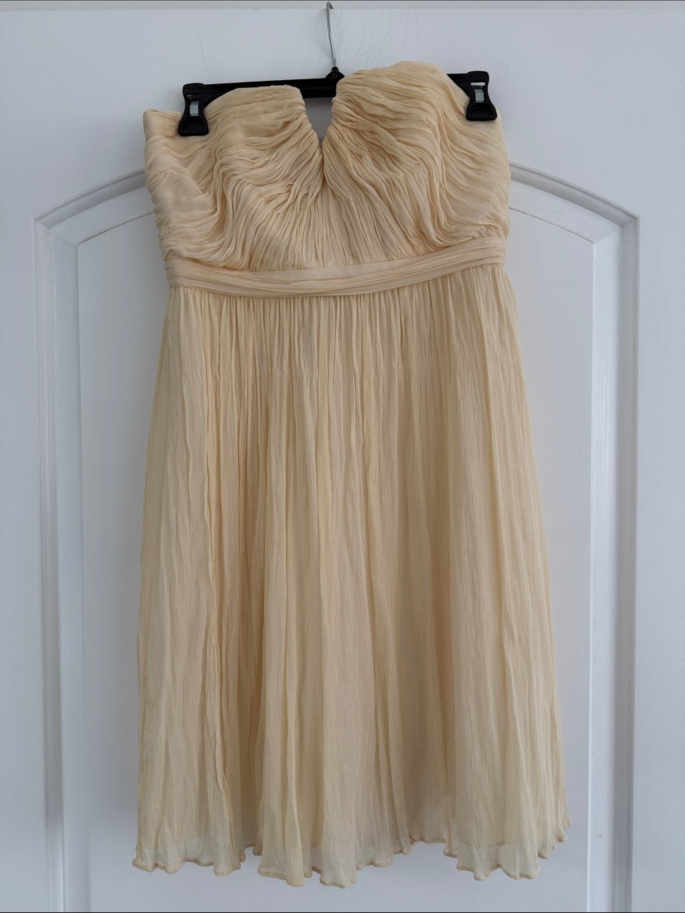 J.Crew Weddings & Parties Champagne Pleated Chiffon Dress 2P Bridesmaid Formal